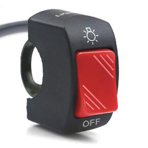 Motorcycle Handlebar Light Switch On Off Button Toggle Swtch Bicycle Motorcycle Tuning Part for U5 U7 U2 LED Headlight Scooter Electrombile Blue 1Piece