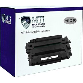 MICR Toner International Compatible Magnetic Ink Cartridge High Yield Replacement for HP CE255X 55X LaserJet P3010 P3015 M521 M525