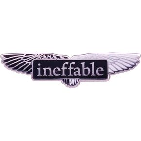 Ineffable Good Omens Angel and Demon Halo Horns Wings Aziraphale Crowley TV Show Heaven Hell 1.4" Enamel Pin Badge