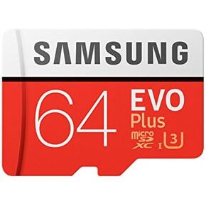 Samsung Evo Plus MicroSDXC 64 GB Memory Card with Adapter (MB-MC64 GA/CA) [CA version]