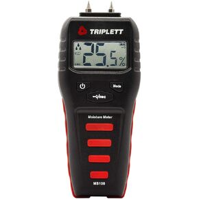 Triplett Pin Moisture Meter for Wood and Building Materials with Audible Indicator (MS100)