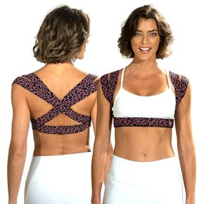 Posture Corrector for Women and Men - Made in USA - Slim and Adjustable Shoulder Brace - Back Brace for Back Pain Relief - Sand Drizzle M/L