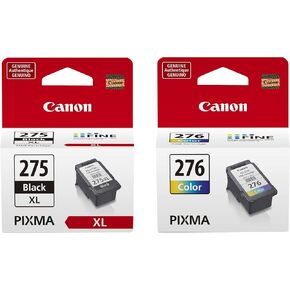 Canon PG-275 XL Black CL-276 Color Ink Cartridges (Retail Packaging)