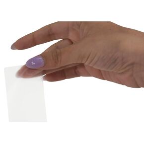 School Smart Vinyl Label Protectors, Round Corner Rectangle, 1-1/4 x 3-1/8 Inches, Clear, Pack of 500 - 1371577