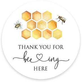 2" Round Thank You for Beeing Here Stickers - Set of 40