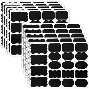 Wisdompro Chalkboard Labels, 190 Pcs Waterproof, Reusable & Removable Blackboard Stickers for Storage Bins, Food Container, Mason Jars, Bottles - 2 Sizes