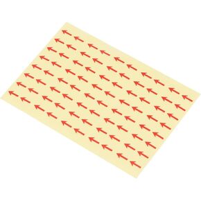 PATIKIL Small Arrow Stickers 0.5x0.4", 4 Sheet PET Self Adhesive Product Inspection Defects Indicator Industrial Work, Red