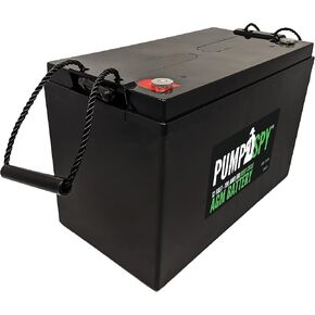 PumpSpy Deep Cycle Battery - Maintenance-free AGM Battery w/ 12V 75Ah Mounting Flexibility, 12V AGM 75Ah Ideal for Start-stop Applications, Insusceptible to Vibration, Handles High Electrical Loads