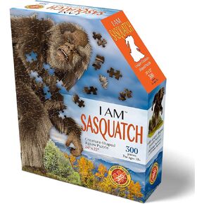 Madd Capp: I AM Sasquatch - 300 Piece Jigsaw Puzzle, Creature-Shaped Puzzle, 24x22 Finished Size, Includes Fun Facts Booklet
