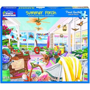White Mountain Puzzles Summer Porch - 1000 Piece Jigsaw Puzzle