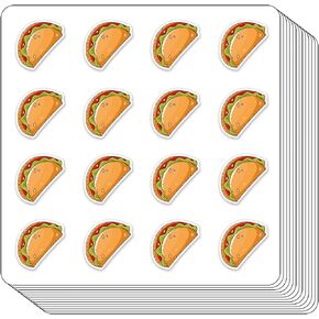 Taco Planner Stickers, 0.5in Monthly Scrapbooking Kids DIY Arts Crafting 208-Pack