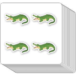 Crocodile Stickers 1in for Scrapbooking, Arts, Craft, Kids DIY, Calendars, Alligator Labels 80-Pack