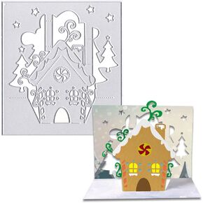 Christmas Metal Cutting Dies for Card Making, Snowman Snowflake Lamps Die Cuts Xmas Tree Candy Bell Embossing Stencil Template Tools for New Year DIY Scrapbooking Paper Card Photo Album Craft Supplies