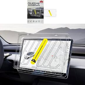 Tempered Glass Screen Protector [Auto-Alignment Kit] [9H Anti-Scratch] Designed For Tesla Model 3(2023), Tesla Model Y(2023) 15 inch Center Control Dashboard Touchscreen - Anti Fingerprint