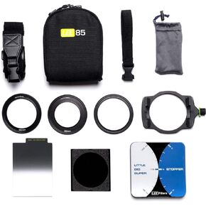 Lee Filters LEE85 Delevop Kit with 85x85mm Big Stopper 3.0 ND Filter and 85x115mm 0.6 ND Medium Grad Filter