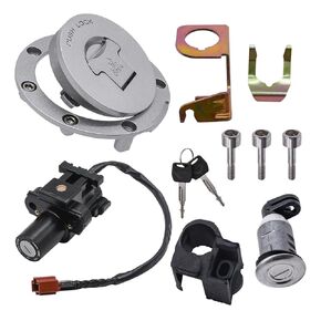 Ignition Switch Seat Lock Fuel Gas Cap Tank Key Set Fit for Honda CBR600RR 2007-2014 CBR1000RR 2004-2007 CB900F 2002-2007 CBR900RR/CBR929RR/CBR954RR 2000-2003