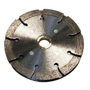 4.5" Diamond Sandwich Style-Tuck Point Blade for Mortar Joint Removal, Triple Sandwich 3/8" Segment Width, 7/8"-5/8" Arbor