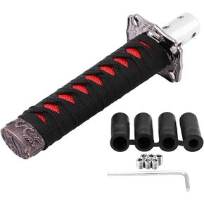 Katana Sword Shift Knob, Samurai Catchers Gear Shifter Stick Universal Automobile Spare Part Grip Speed Handle Lever Cover Kit Adapter Manual Automatic Transmission Racing Car Truck Vehicle