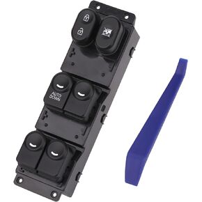 Master Window Switch Power Control Button Front Left Driver Side Compatible with 2011 2012 2013 2014 2015 2016 2017 Hyundai Accent, Replacement OEM 93570AP1R101, 93570-1R111, 1 Auto, 16 Pins