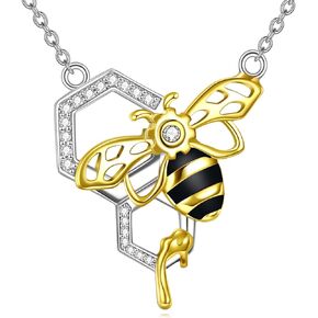 Bee/Frog/Hummingbird/Dragonfly/Owl Y Necklace Sterling Silver Adjustable Lariat Animal Necklace Jewelry Gifts for Women Girls