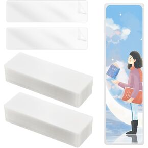 100pcs Bookmark Laminating Pouches, 8.27x2in Hot Laminating Pouches 4.9 Mils Clear Bookmark Sleeves Blank Bookmark Holders Plastic Thermal Laminating Pockets for Book Lovers Nature Lovers