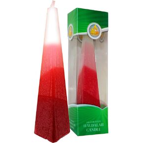 شمعة Ner Mitzvah Havdalah على شكل هرم - شمعة هرمية هدية يهودية - برتقالي in Kuwait