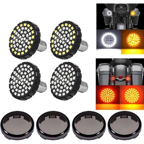 PBYMT 1157 LED ضوء إشارة الانعطاف، ضوء فرامل أمامي وخلفي، غطاء عدسة دخان 2 بوصة، متوافق مع Harley Davidson Sportster Softail Touring Electra Street Glide Road King 1997-2024 in Kuwait