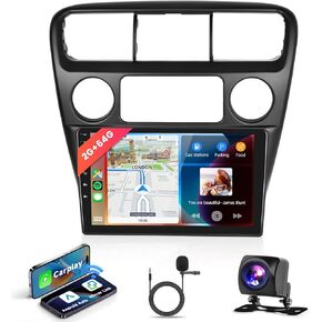 for Honda Accord 6th 1998-2003 2G Ram+64G ROM Upgraded Android Car Stereo with Wireless Carplay Android Auto Mirror Link 9'' HD Touchscreen Bluetooth Car Radio with AHD Reversing Camera&External MIC