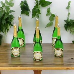 Ornament Mini- 20 set, Wine Miniature Champagn Prosecco Bottle Ornament 1 inch tall, Christmas Decor, Christmas Ornament, Christmas Gift Idea, Christmas Tree Ornament