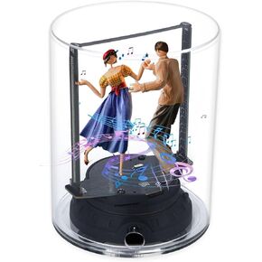 3D Hologram Fan, Projector Hologram Advertising Fan with 3.9 Inch Clear Cover and 160 LED, Built in 32GB Memory Card, for Business Store Signs Bar