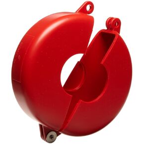 Brady 65560 Hinged Gate Valve Lockout, Red, for 1" - 2-1/2" Valve Handle Diameters