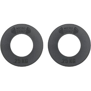 Micro Gainz Kilogram Fractional Weight Plate Set of 2 Plates, 25KG, 50KG or 1KG, Plate Set Designed for Olympic Barbells & Strength Training, Made in USA