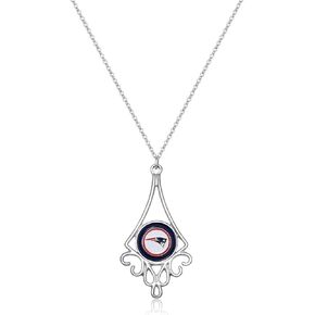 NFL Diamond Floral Necklace | Sports Fan Jewelry Gift | Fashion Jewelry | Birthday for Women and Girls