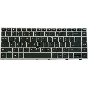Replacement Keyboard for HP EliteBook 840 G5/ 840 G6/ 745 G5/ 745 G6 Laptop Silver Frame Backlight with Pointer