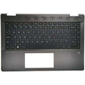 Replacement Laptop Upper Case Palmrest Backlit Keyboard Assembly Part for HP Pavilion x360 14-DH 14T-DH 14T-DH200 14-dh0036T L53795-001 4600GG2T0001
