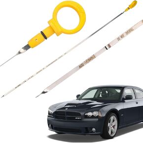 Engine Oil Level Dipstick Indicator Compatible for 2005-2008 Chrysler 300 Dodge Charger Magnum with 5.7L Hemi Replace Rear Wheel Drive RWD Oil Trans Level Dipstick 917-324 4792872AC