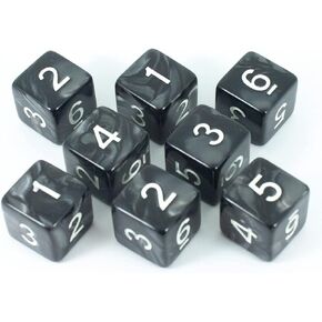 مجموعة نرد رمادية لؤلؤية D6 - "جرانيت" in Kuwait