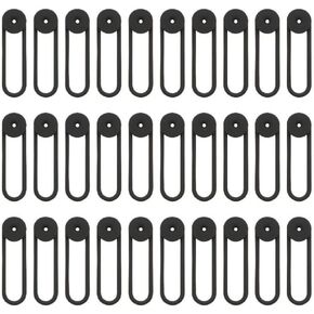 CABLY 30pcs Silicone Cable Tie - Reusable Cable Tie Organizer, Multipurpose Cord Management, Electronics Accessories for Home and Office (3 Inch, 30pcs Black)