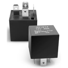 Fit for Hella Mini Relay 4RD93168001 Waterproof Relay 12V 40A Replace 4RD 931 680-01 007903001 5-Pin All-Copper Enameled Wire 2Pcs