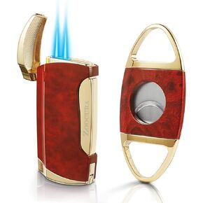Torch Lighter Refillable Butane Jet Flame Gas Lighter Adjustable Butane Lighter for BBQ Grill Candle Camping(Fuel Not Included)