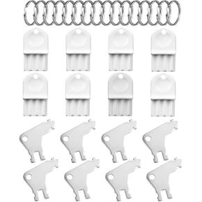 16pcs Paper Towel Dispenser Key, Metal & Plastic Toilet Paper Dispenser Key Replacement with 16 Key Rings Compatible with Waffle Georgia Pacific for Professionals