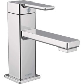 Moen S6710 90 Degree One-Handle Single Hole Modern Bathroom Sink Faucet, Chrome