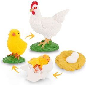 Life Cycle of Duck Figurines Animals Figurines Set Duck Toys Realistic Farm Animals Preschool Animals Figures Eduactional Project Diorama Model Toy for Kids