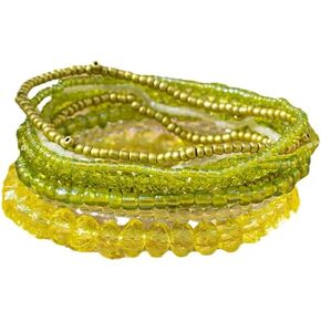 xuzhiyuan Boho Multilayer Crystal Bead Bracelets for Women Girls Bohemian Handmade Colorful Beads Stretch Beach Jewelry String Charm Bracelet