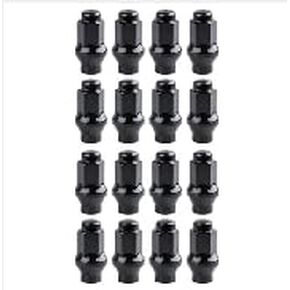 Tusk Extended Shaft Tapered Lug Nut Kit 10mm x 1.25mm Thread Pitch (16-Pack) w/14mm Head Black Artic Cat Wildcat/TRV 450 500 550 700