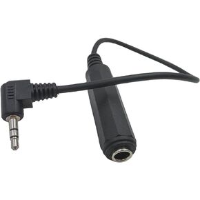 zdyCGTime 10 inchs 90 Degree 3.5mm Male to 6.35mm Female Stereo Cable - 1/8'' Inch Male to 1/4" Female Stereo Cable,10 inch