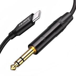 USB C to 1/4" Audio Cable, USB C to 6.35mm TRS Stereo Cable, 1/4 inch Male TRS Cable Audio Cord for Smartphone,Tablet,Laptop, Amplifier, Mixing Console, Speaker-2m/6.6ft