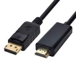 تشينيانغ DisplayPort إلى كابل HDMI، DP DisplayPort ذكر إلى HDMI ذكر محول أحادي الاتجاه 6 أقدام 1.8 متر