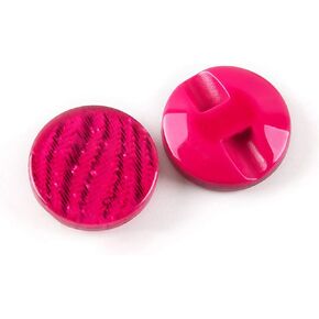 10 Pcs Round Resin Buttons Striped Buttons for Overcoat Sewing Accessories (Black, 21mm)