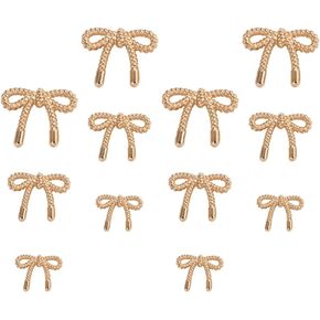 VILLCASE 30pcs Bowknot Sewing Buttons, Zinc Alloy Suit Button DIY Clothing Button for Sweater Cloak Coat Crochet Knitting Arts Crafts Projects